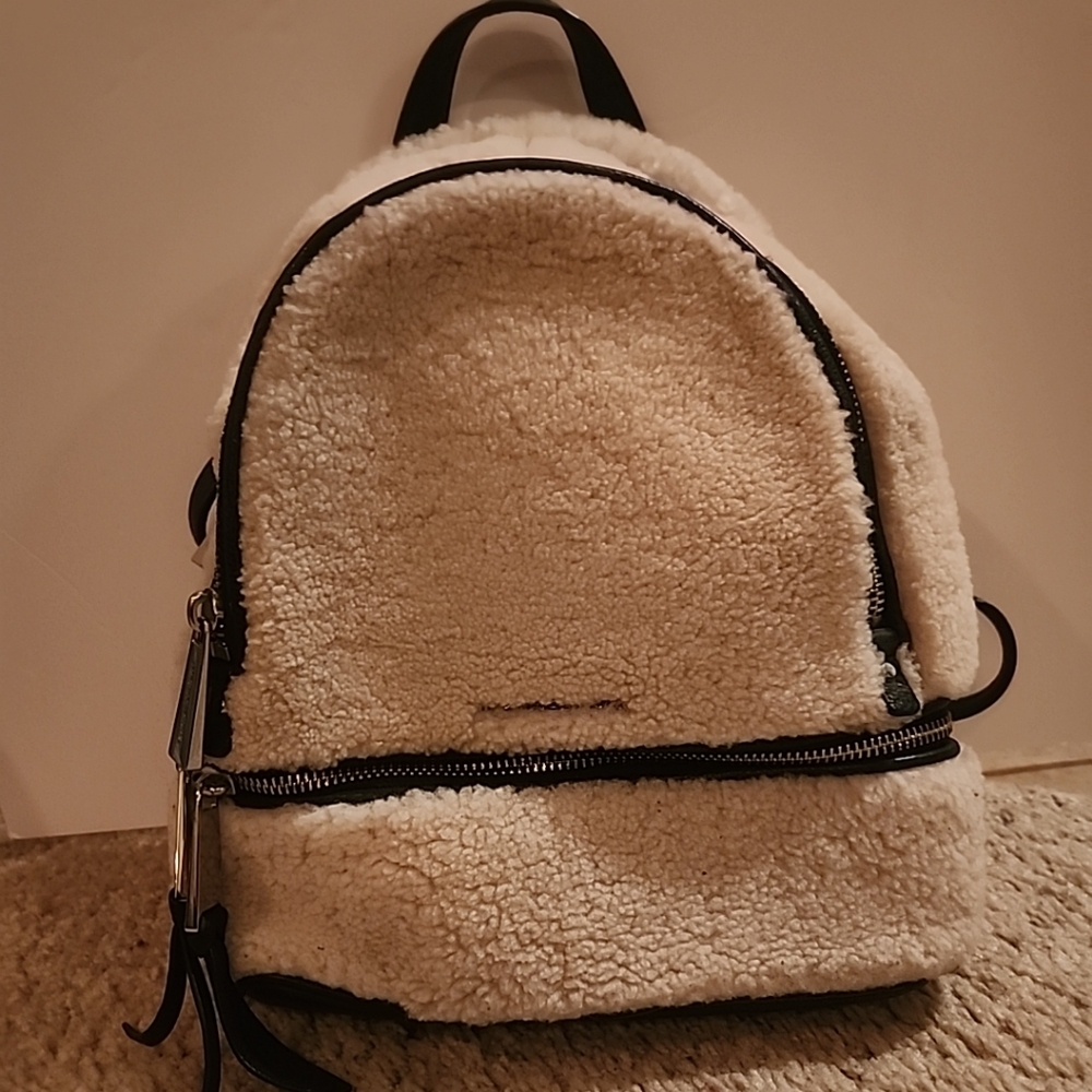 MICHAEL Michael Kors Cream Shearling Backpack